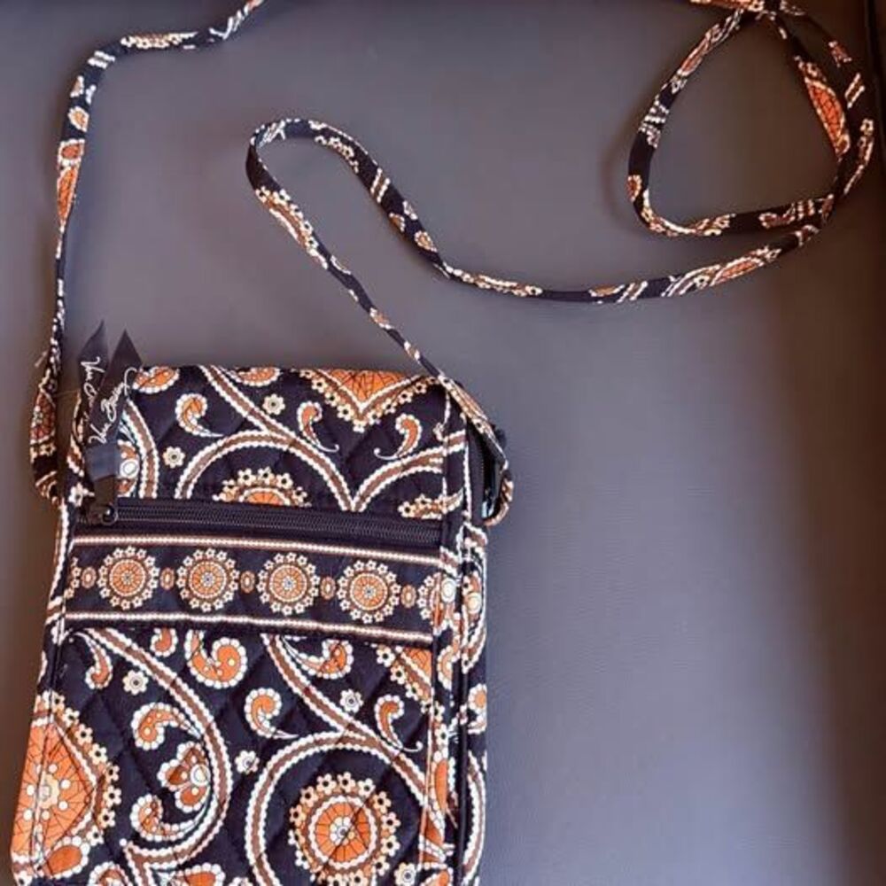 Vera Bradley Cafe Latte Mini Hipster Crossbody Vintage 2009 Retired Pattern